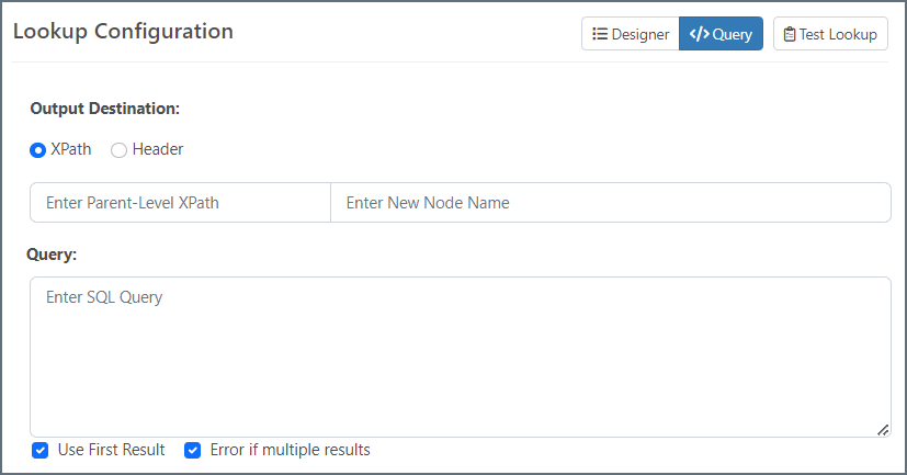 Lookup query mode
